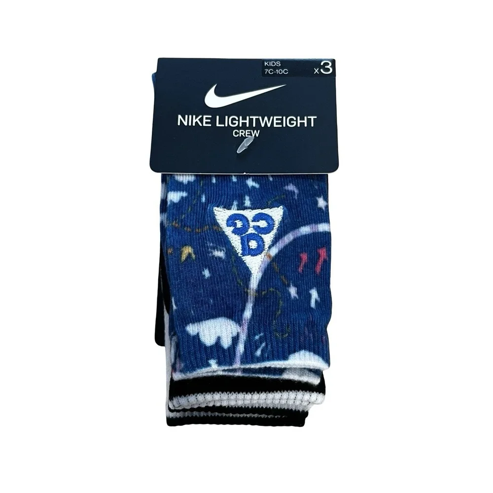 Nike Kids Crew Socks Lightweight Boys Socks 7 C - 10 C 3 Packs